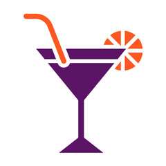 Cocktail Vector Icon Design Illustration