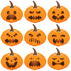 Halloween pumpkin set
