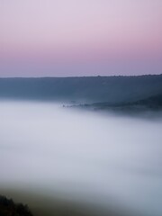 Naklejka premium fog on the lake