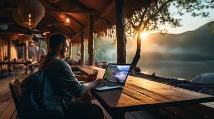 Digital nomads are people who travel freely while working remotely