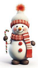 Embrace the classic charm of a snowman with a carrot nose and cozy knit scarf.