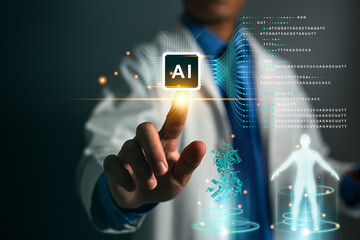 Artificial intelligence technology AI in scientific research. Researchers have applied artificial intelligence technology AI in genetic engineering prediction and drug design research.