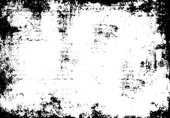 Grunge border vector texture background. Abstract frame overlay. Dirty and damaged backdrop. Vector graphic illustration with transparent white. EPS10.