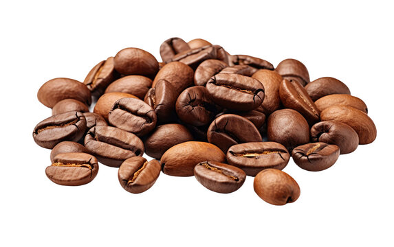 Organic Coffee Beans on Transparent background