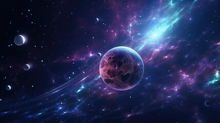 galaxy with planets