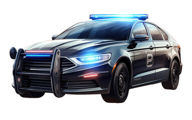 Police Vehicle in 8K on Transparent background