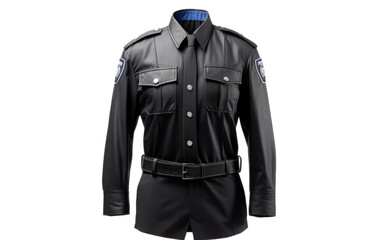 Police Officer's Uniform on Transparent background