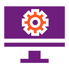 Computer Settings Vector Icon Design Illustration