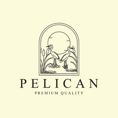 cattails icon template simple minimalist vector illustration vintage graphic design