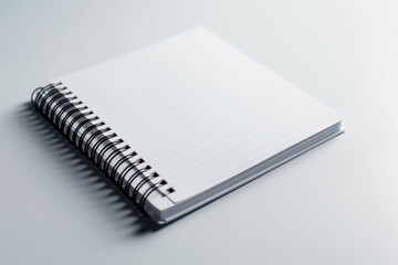 Blank notepad, on white background. Generative AI.