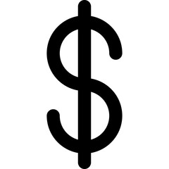 Dollar icon flat vector illustration