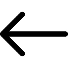 Left Arrow icon flat vector illustration