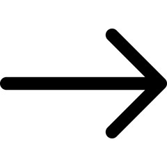 Right Arrow icon flat vector illustration