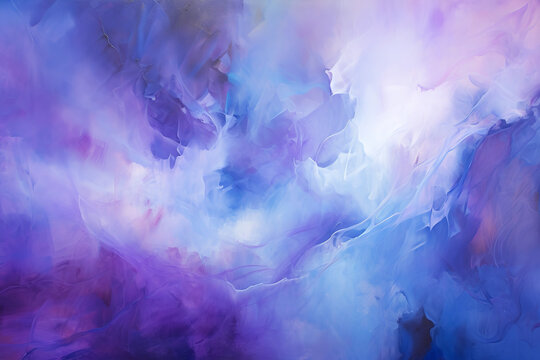 Blue and Purple Abstract Paiting