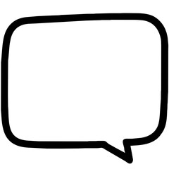 vector speech bubble icon svg illustration, black border