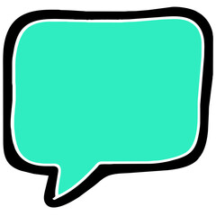 vector speech bubble icon svg illustration, black border