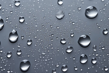 Water Droplets on Gray Surface