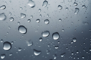 Water Droplets on Gray Surface