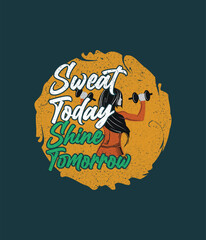 gym fitness t-shirt design vector