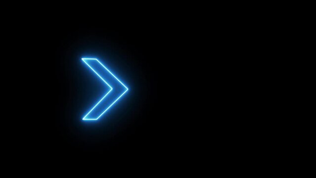 abstract neon arrow animation on black background 4k 