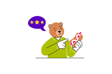 Cute Animal Foodies Illustration Design for your presentation, business, and many more