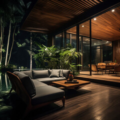 Fototapeta premium luxury interior room design created with Generative Ai