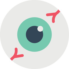 Eye ball icon flat vector illustration