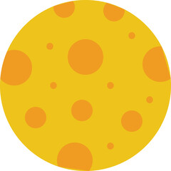 Moon icon flat vector illustration