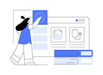 Choosing courses isolated cartoon vector illustrations.