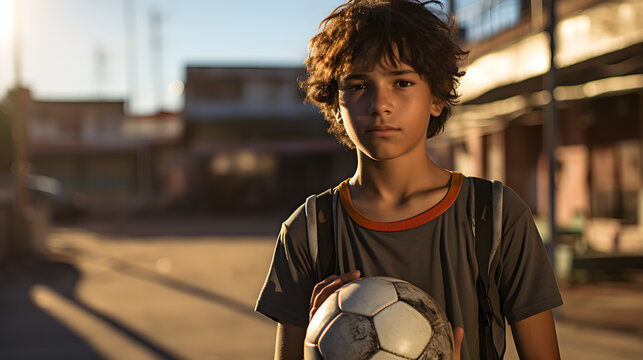 Pasi&oacute;n por el F&uacute;tbol: Retrato Deportivo en el D&iacute;a Soleado