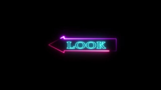 abstract glowing directional neon arrow animation background 4k 