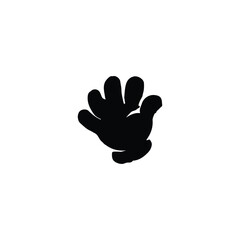 Hand icon. Simple style hand company big sale poster background symbol. Hand brand logo design element. Hand t-shirt printing. Bread vector for sticker.