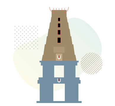 Visakhapatnam - VarahNarsimha Simhachalam Temple -  Icon Illustration