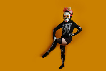 Day of the dead, sugar skull, halloween, calavera Catrina, Catrina costume. 