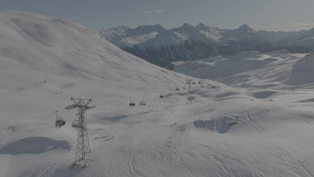 Ski station in the alps