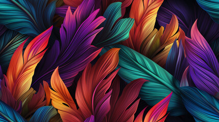 Experience the allure of tropical luxury through this seamless pattern