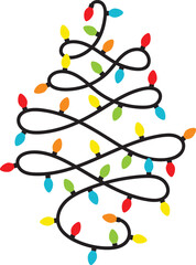 Christmas Lights Svg design 