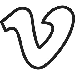 Vimeo icon flat vector illustration