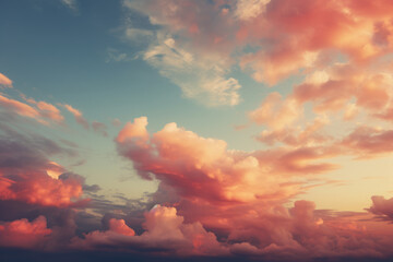 Sunset Sunrise Sky with Colorful Clouds Graphic Resource, Generative AI