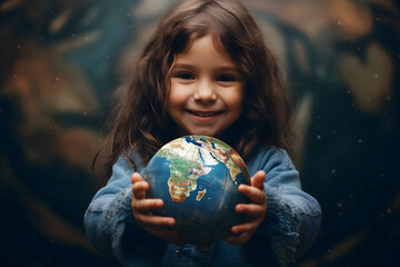 Naklejka premium Die Welt in Kinderhände