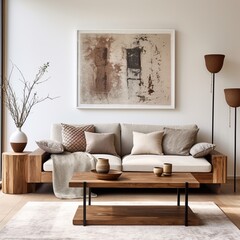 Interior design photography living room in american Ai generated art