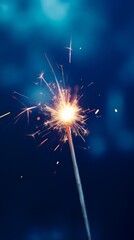 Holding a sparkler for independence day, holidays or new years eve.