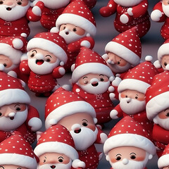 christmas background with santa claus, seamless pattern