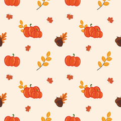 seamless pattern with pumpkins
