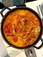 Arroz caldoso con bogavante 