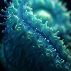 Natural macro photography fluorescent rendering detailed created with Generative Ai