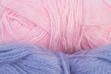Fototapeta na wymiar Knitting yarn isolated on a white background.