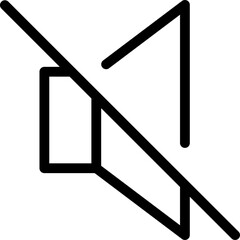 Mute Speaker Icon. Speaker mute symbol, logo. Volume on off icon. Vector illustration.