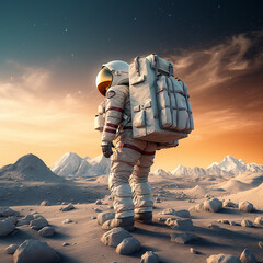 3d astronaut traveling liek a human 3d astronaut traveling liek a human