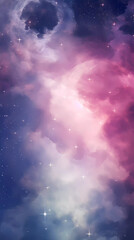 nebula space background with soft colors, AI generative, ai art, night cosmos.